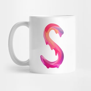 Letter S In Vibrant Watercolor Mug